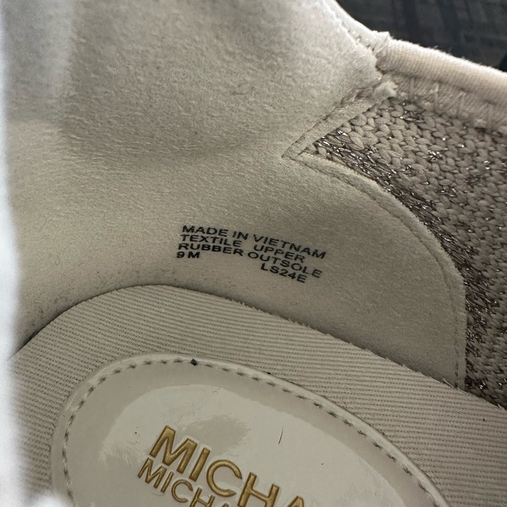 Michael Kors Metallic Knit Trainer, Champagne - Picture 5 of 5